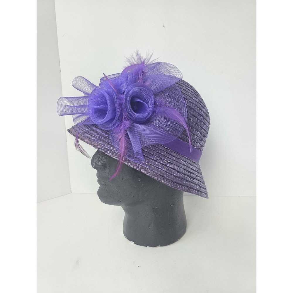 Milano Paris womens hat purple bow one size summer one size
